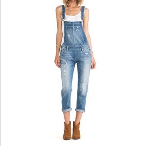 Paige Sierra denim overalls in Sunbaked sz 28